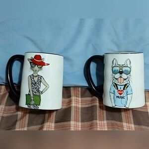 Large Coffee Mugs Set. Like New.